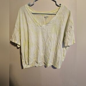 Light green and yellow crop top